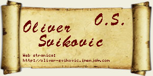 Oliver Šviković vizit kartica